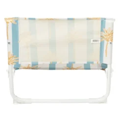 Strandstoeltje palmboom - blauw/wit - 45x45x46 cm