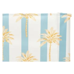 Strandstoeltje palmboom - blauw/wit - 45x45x46 cm