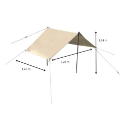Strandtent/tarp - 220x145x114 cm
