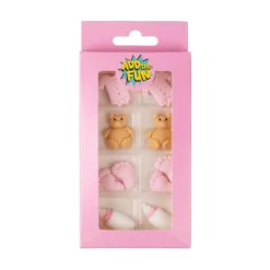 Taartdecoratie baby meisje - roze