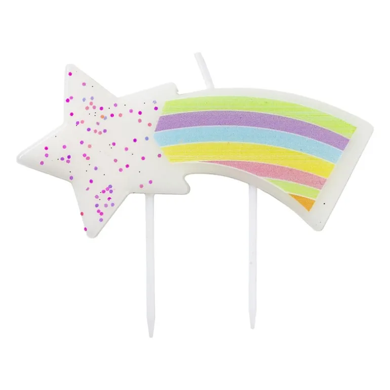 Taartkaarsje - regenboog