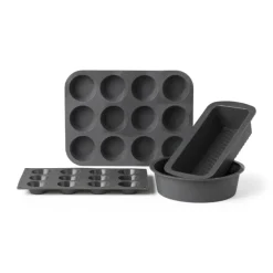 Taartvorm siliconen rond - grijs - ø23x5 cm