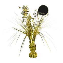 Tafeldecoratie happy birthday - goudkleurig - 42 cm