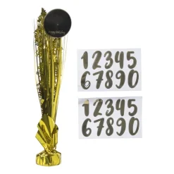 Tafeldecoratie happy birthday - goudkleurig - 42 cm