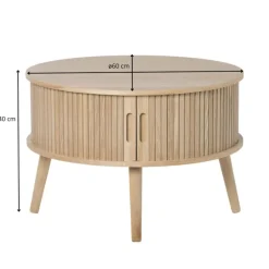 Tafel/kast Uppsala rond - naturel - ø60x40 cm