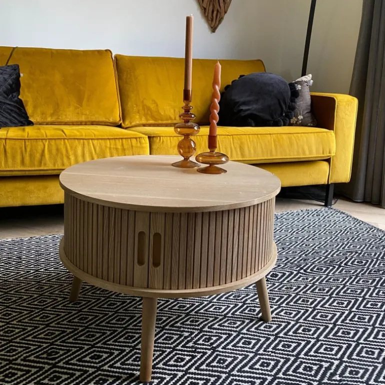 Tafel/kast Uppsala rond - naturel - ø60x40 cm