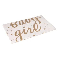 Tafelkleed baby girl - roze/goud - 136x220 cm