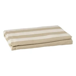 Tafelkleed gestreept groot - wit/beige - 145x320 cm