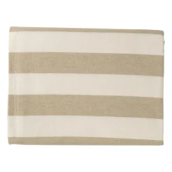 Tafelkleed gestreept groot - wit/beige - 145x320 cm