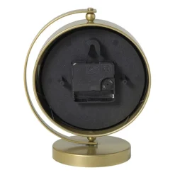 Tafelklok metaal - goud - 20x16x10.5 cm