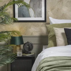 Tafelklok rond - metaal - 16x10.5x20 cm