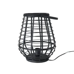 Tafellamp bamboe - zwart - Ø28,5x37 cm