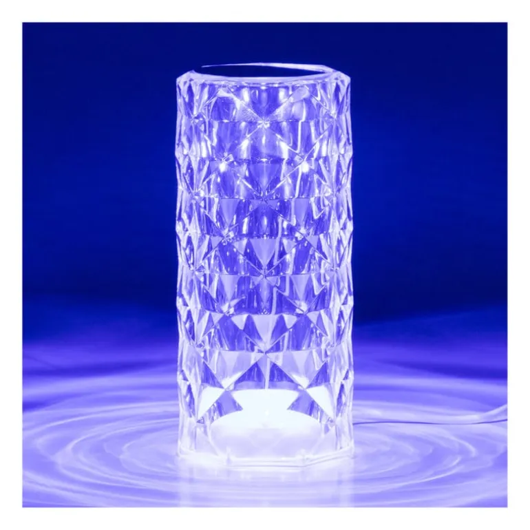 Tafellamp diamant - multikleur - 7x7x15.8 cm