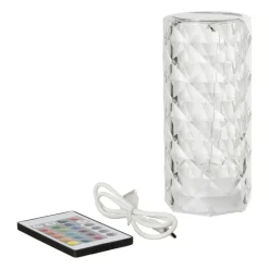 Tafellamp diamant - multikleur - 7x7x15.8 cm