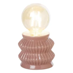 Tafellamp geometrisch - roze - ø10x17.5 cm