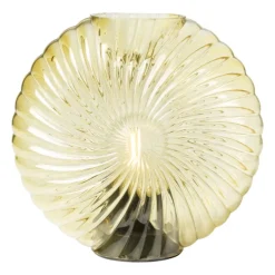 Tafellamp schelp - geel - 17x18x7.5 cm