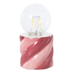 Tafellamp spekje - rood/roze - ø8.5x17 cm