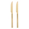 Tafelmessen - goudkleurig - set van 2