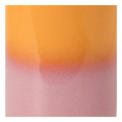 Tandenborstel beker duo - oranje/roze - ø6.5x11.5 cm