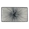 Tapas bord Sevilla - zwarte lijnen - 21.5x12 cm