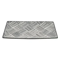 Tapas bord Sevilla - zwarte streepjes - 21.5x12 cm