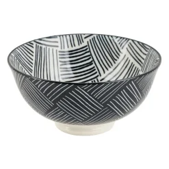 Tapas rijstschaaltje Sevilla - zwarte streepjes - ø11.5x5.8 cm