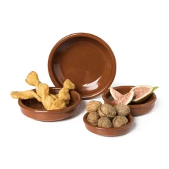 Tapas schaaltje klei - bruin - ⌀16 cm