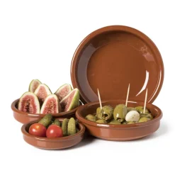 Tapas schaaltje klei - bruin - ⌀16 cm