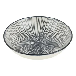 Tapas schaaltje Sevilla - zwarte lijnen - ø14x3.5 cm