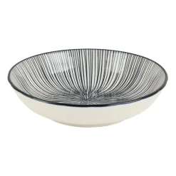 Tapas schaaltje Sevilla - zwarte lijnen - ø14x3.5 cm