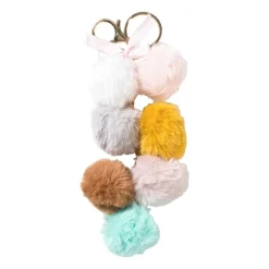 Tashanger pompom - multikleur