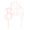 Tasty Me cake topper - Oh Baby - roze