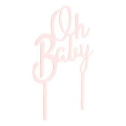 Tasty Me cake topper - Oh Baby - roze