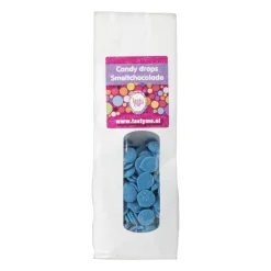 Tasty Me candy drops/smeltchocolade - blauw - 300 gram