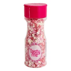 Tasty Me suikerfiguur hartjes - roze/rood/wit - 55 gram