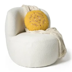 Teddy fauteuil - wit - ø73.5x71.5 cm