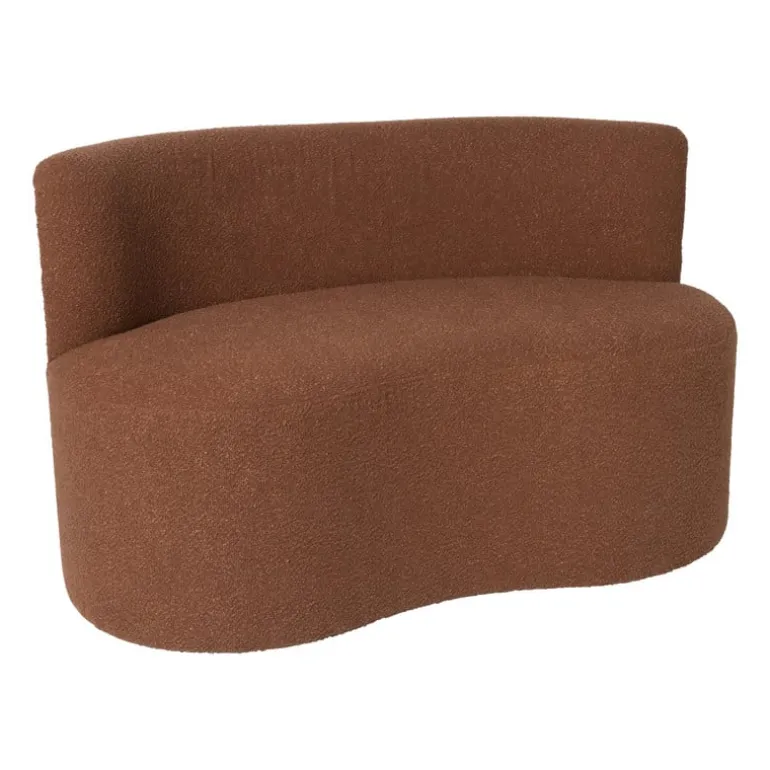 Teddy loveseat fauteuil - bruin - 71x120x71 cm