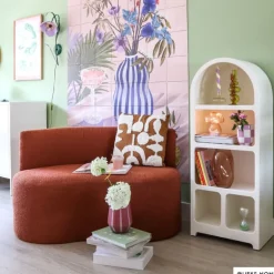 Teddy loveseat fauteuil - bruin - 71x120x71 cm