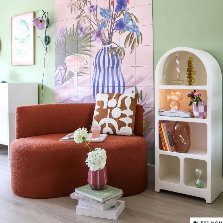 Teddy loveseat fauteuil - bruin - 71x120x71 cm