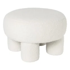 Teddy poef dodo - wit - ø52x31 cm