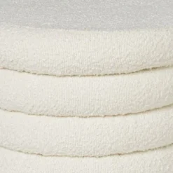 Teddy poef gelaagd met opbergruimte - Troyes - ø41x32.5 cm