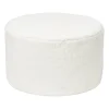 Teddy poef rond - wit - ø55x32 cm