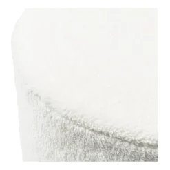 Teddy poef rond - wit - ø55x32 cm