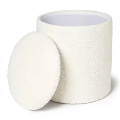 Teddy poef rond met opbergruimte - Troyes - ø35x40 cm