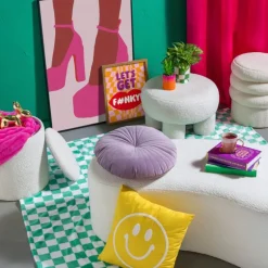 Teddy poef rond met opbergruimte - Troyes - ø35x40 cm