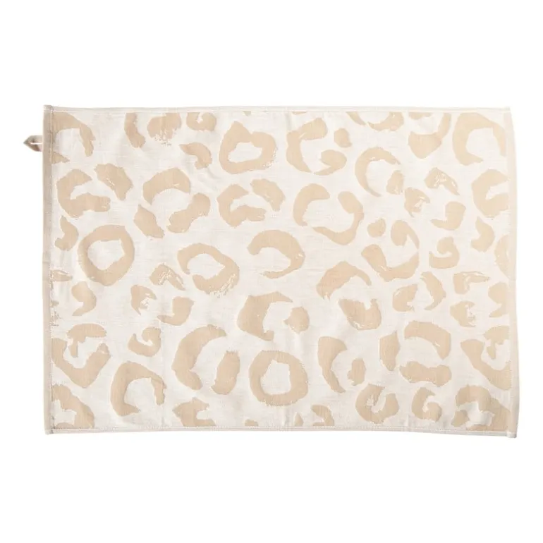 Theedoek animal - beige/bruin - 50x70 cm