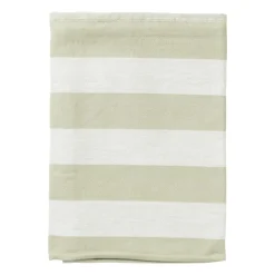 Theedoek strepen - groen/wit - 50x70 cm