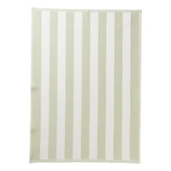 Theedoek strepen - groen/wit - 50x70 cm