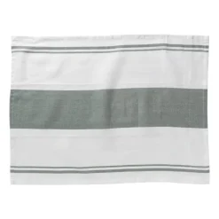 Theedoeken set van 3 - groen/wit - 45x65 cm