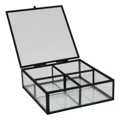 Theedoos - 15x15x5.5 - zwart